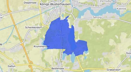 Bodenrichtwertkarte K&ouml;nigs Wusterhausen Zeesen